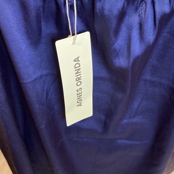 Agnes orinda navy camisole black lace trim new 4x - Picture 4 of 6